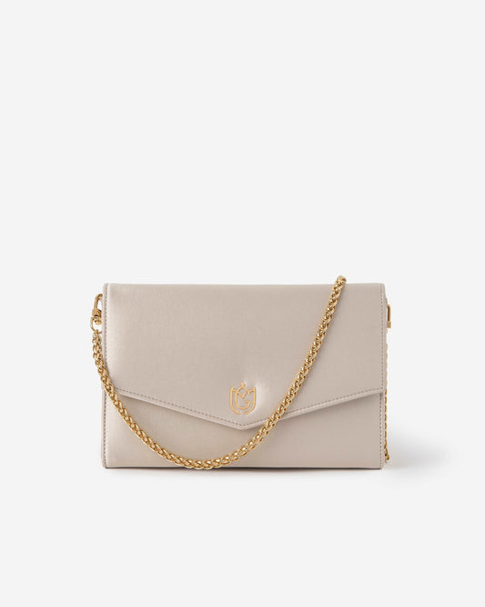 VICTORIA Champagne Evening Bag - M I C H E L L E  G A R C I A
