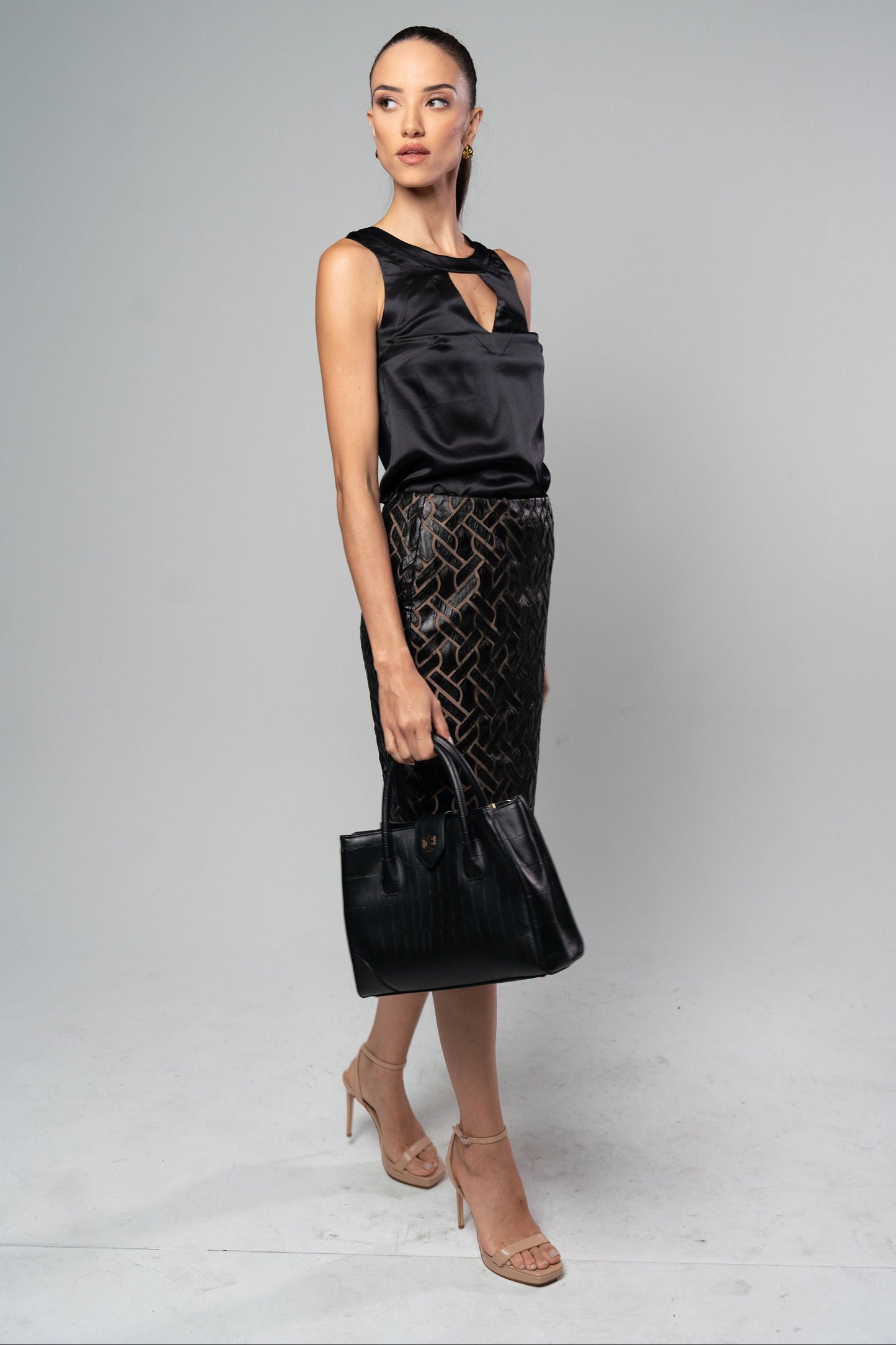 LUMIERE Noir Blouse - M I C H E L L E G A R C I A