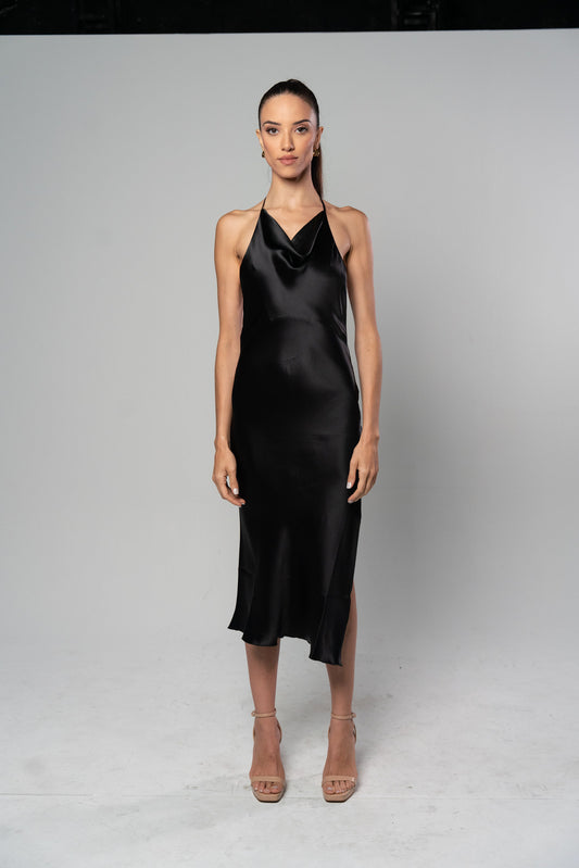 ELVIRA Noir Slip Dress