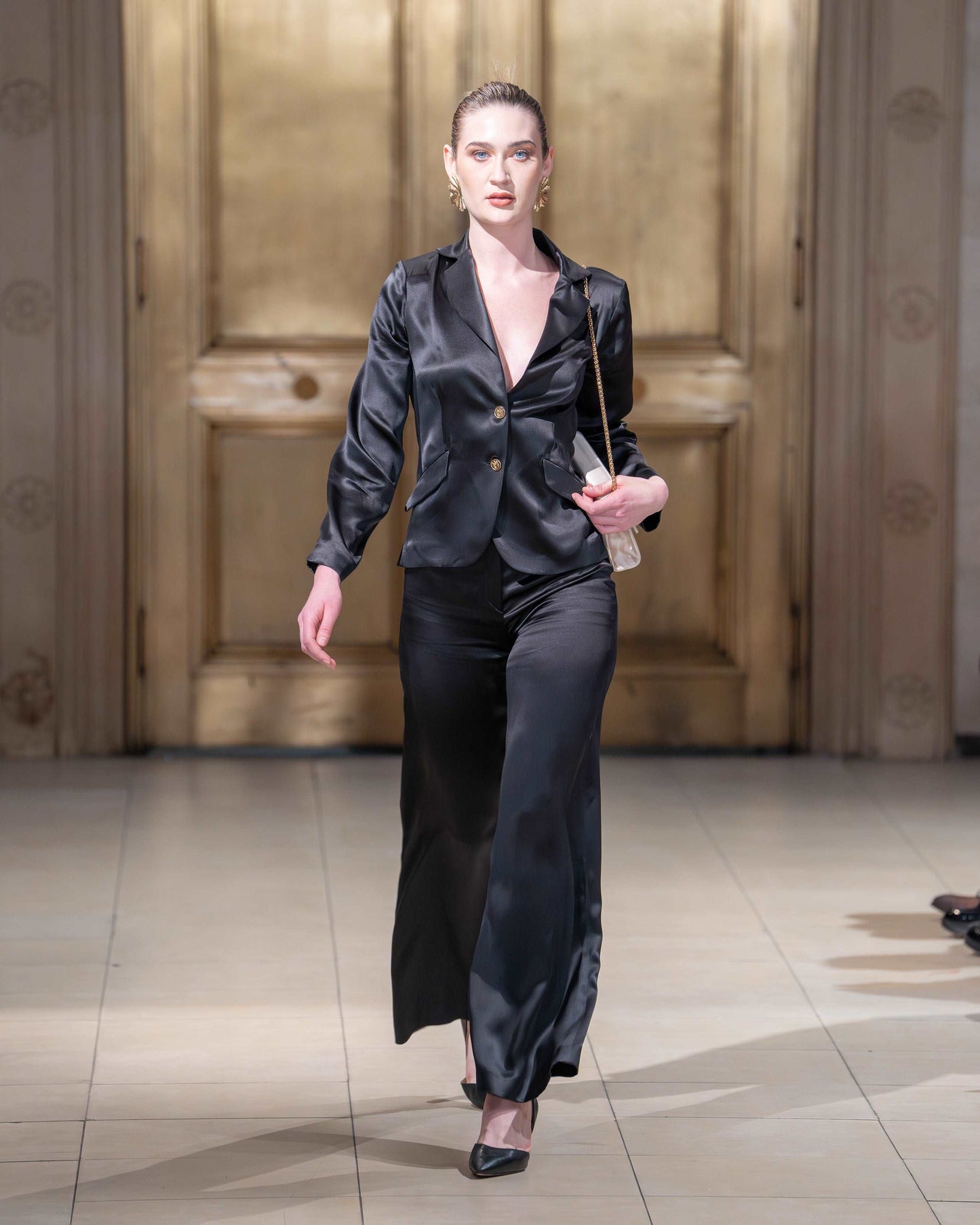 ISIS NOIR Satin Pant - M I C H E L L E G A R C I A