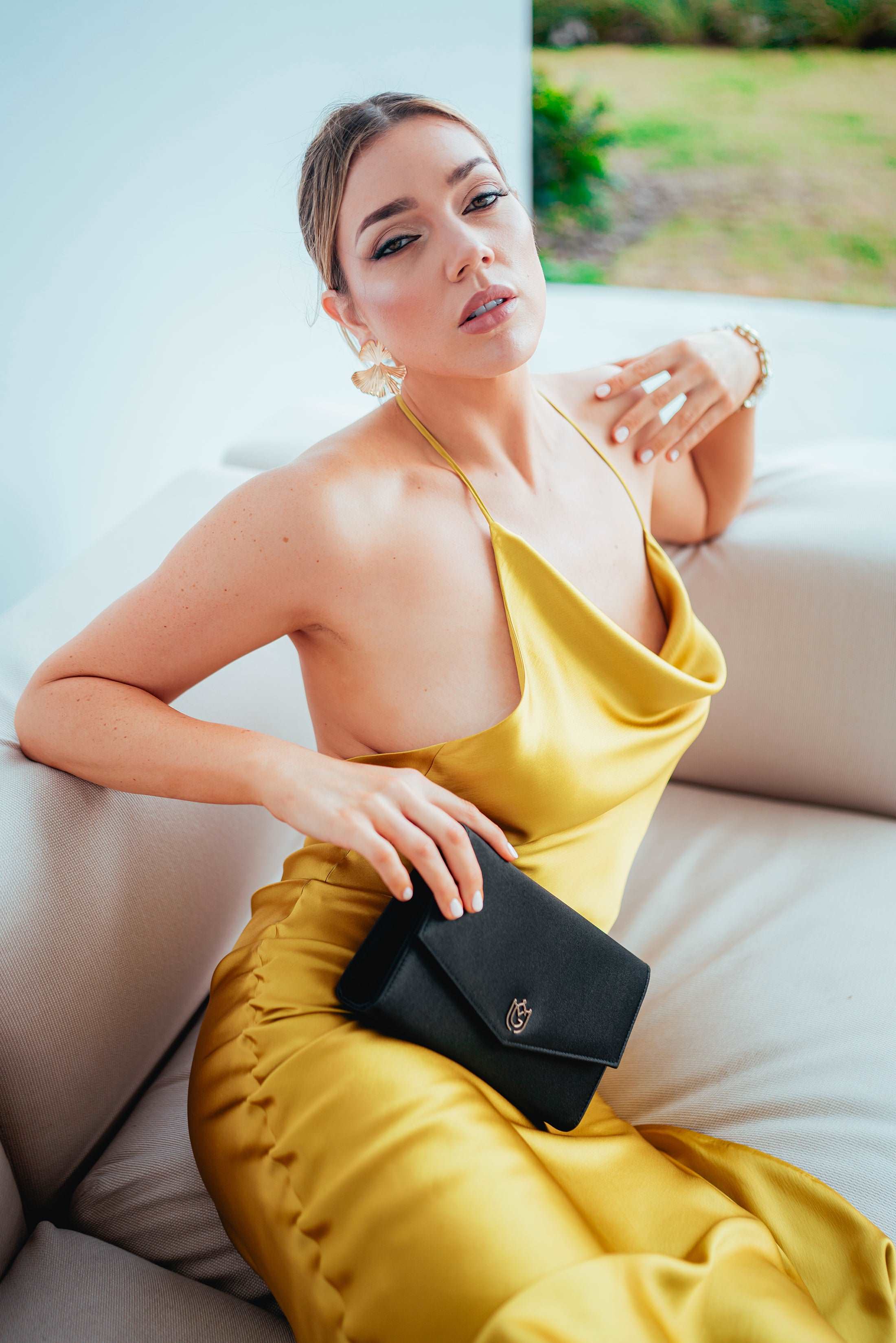 ELVIRA Gold Slip Dress - M I C H E L L E  G A R C I A