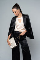 VICTORIA Champagne Evening Bag - M I C H E L L E  G A R C I A